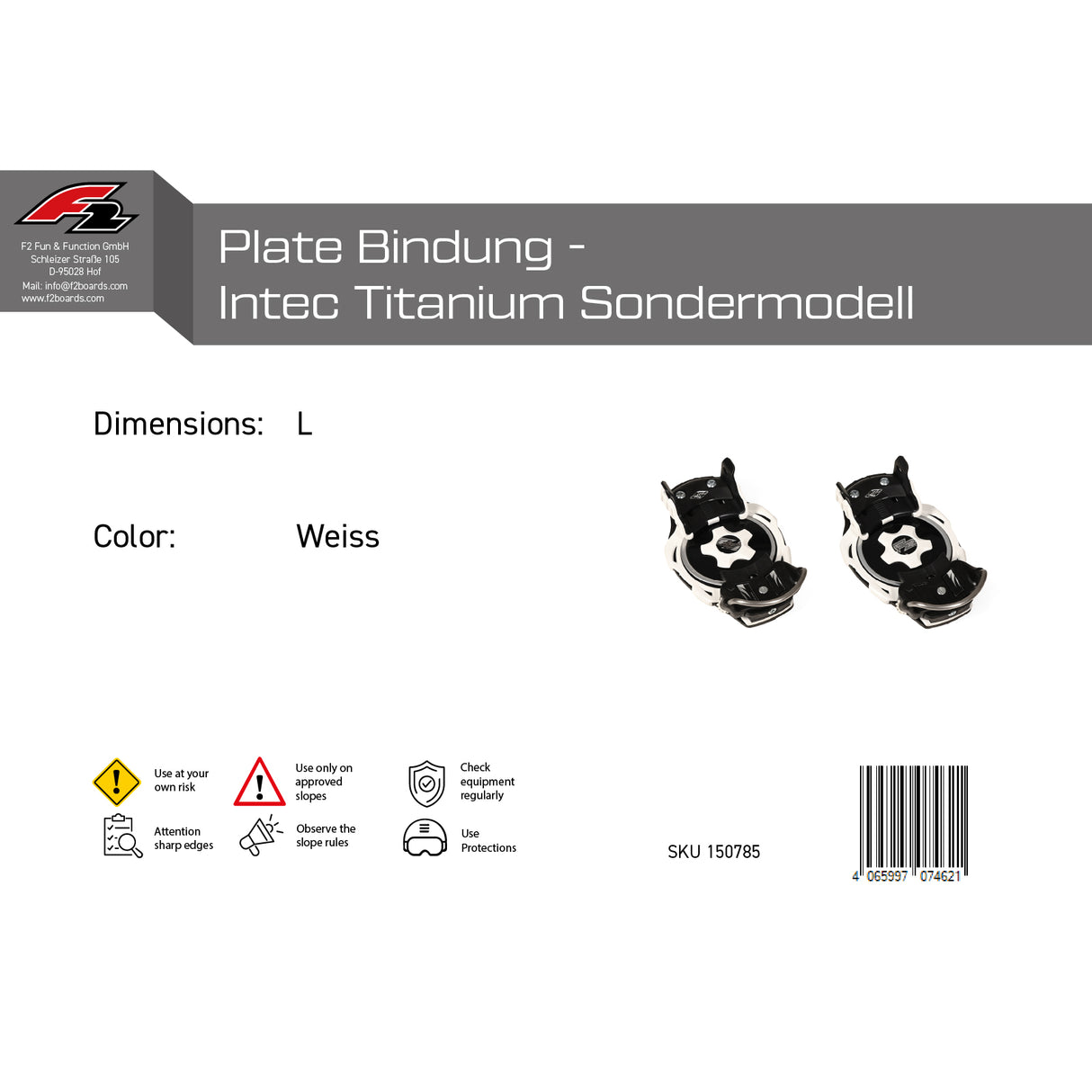 F2 Snowboard Plate Bindungen - Sale - Verschiedene Modelle wählbar