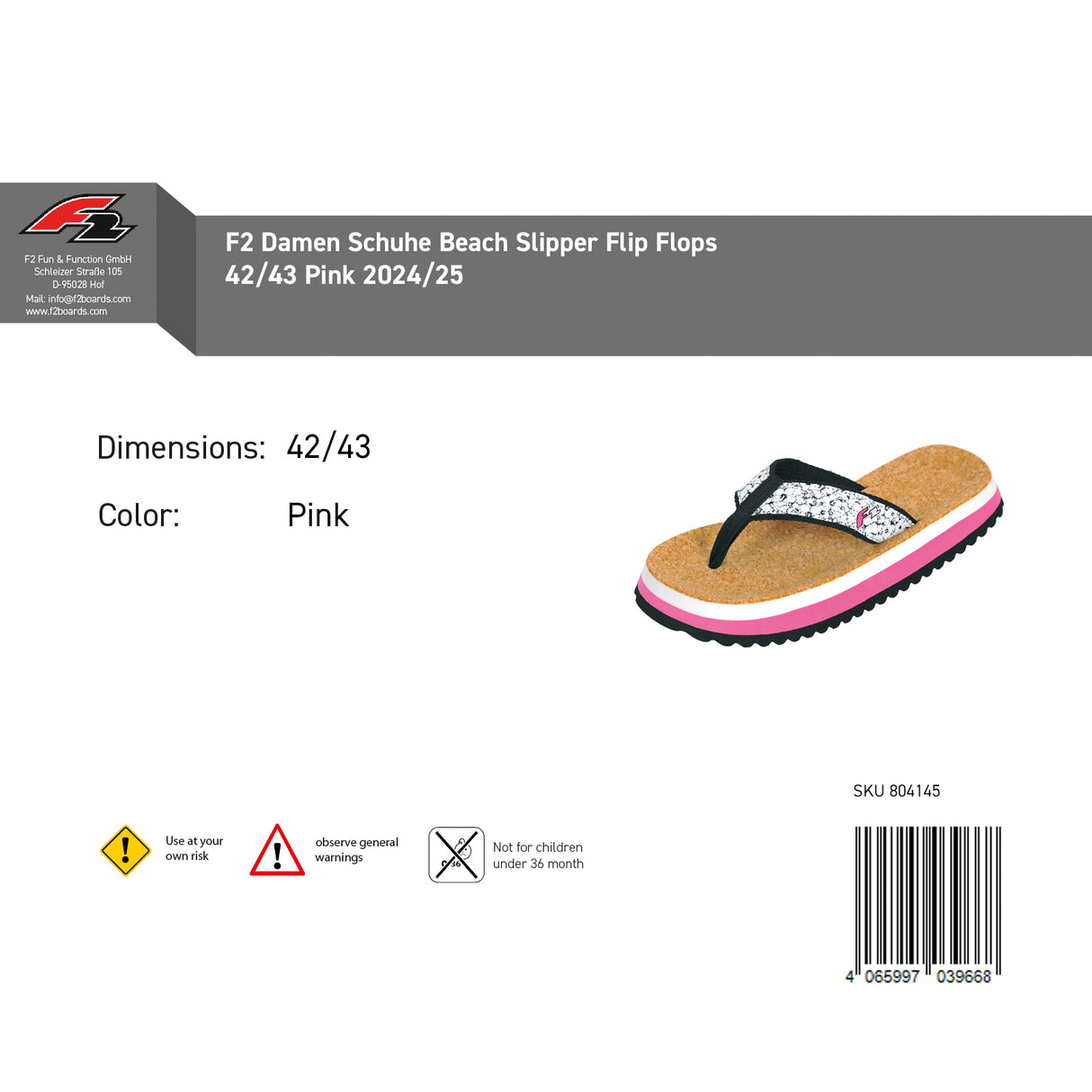F2 Damen Schuhe Beach Slipper Flip Flops Farbe/Größe wählbar