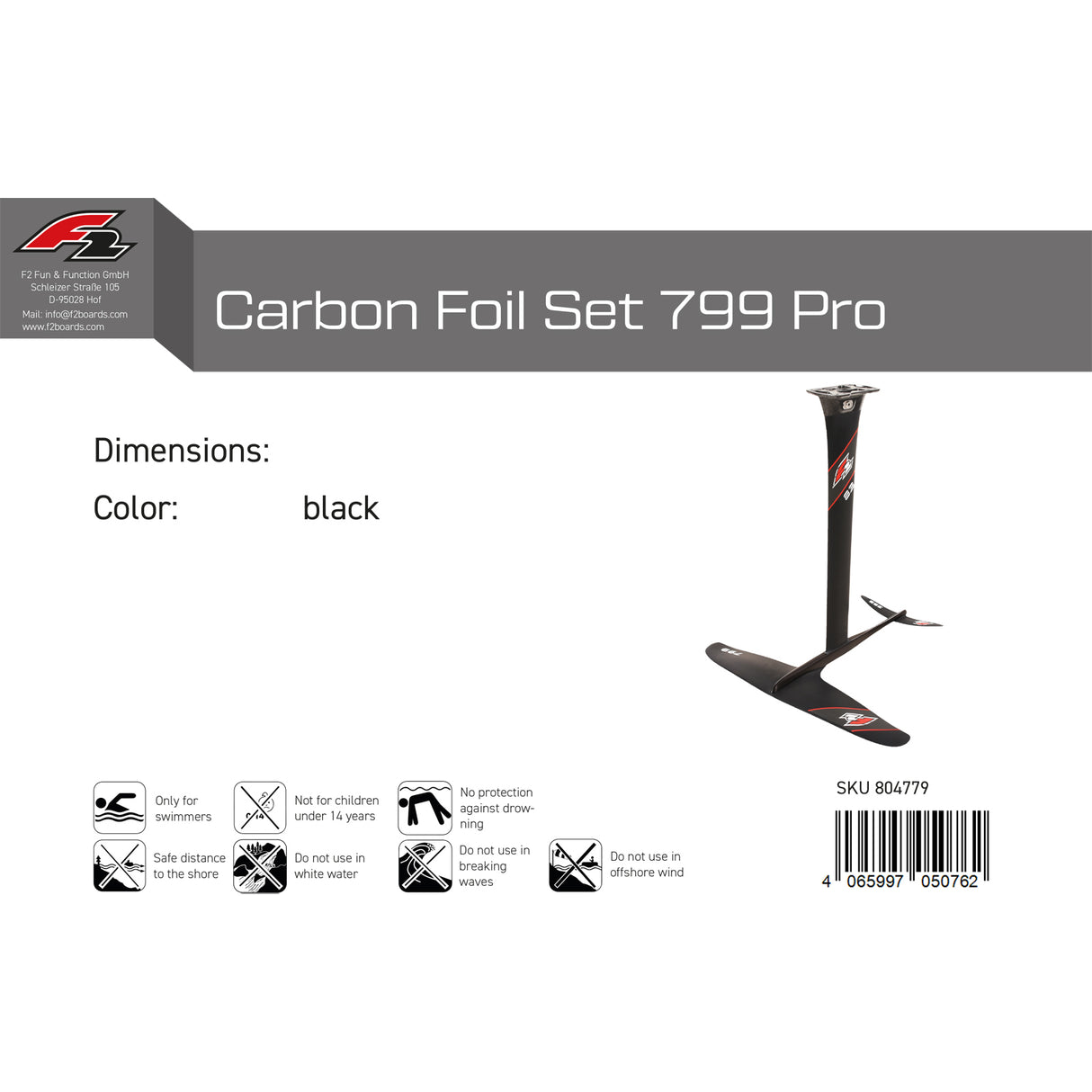 F2 Foil Carbon Foil Set 799 Pro Schwarz