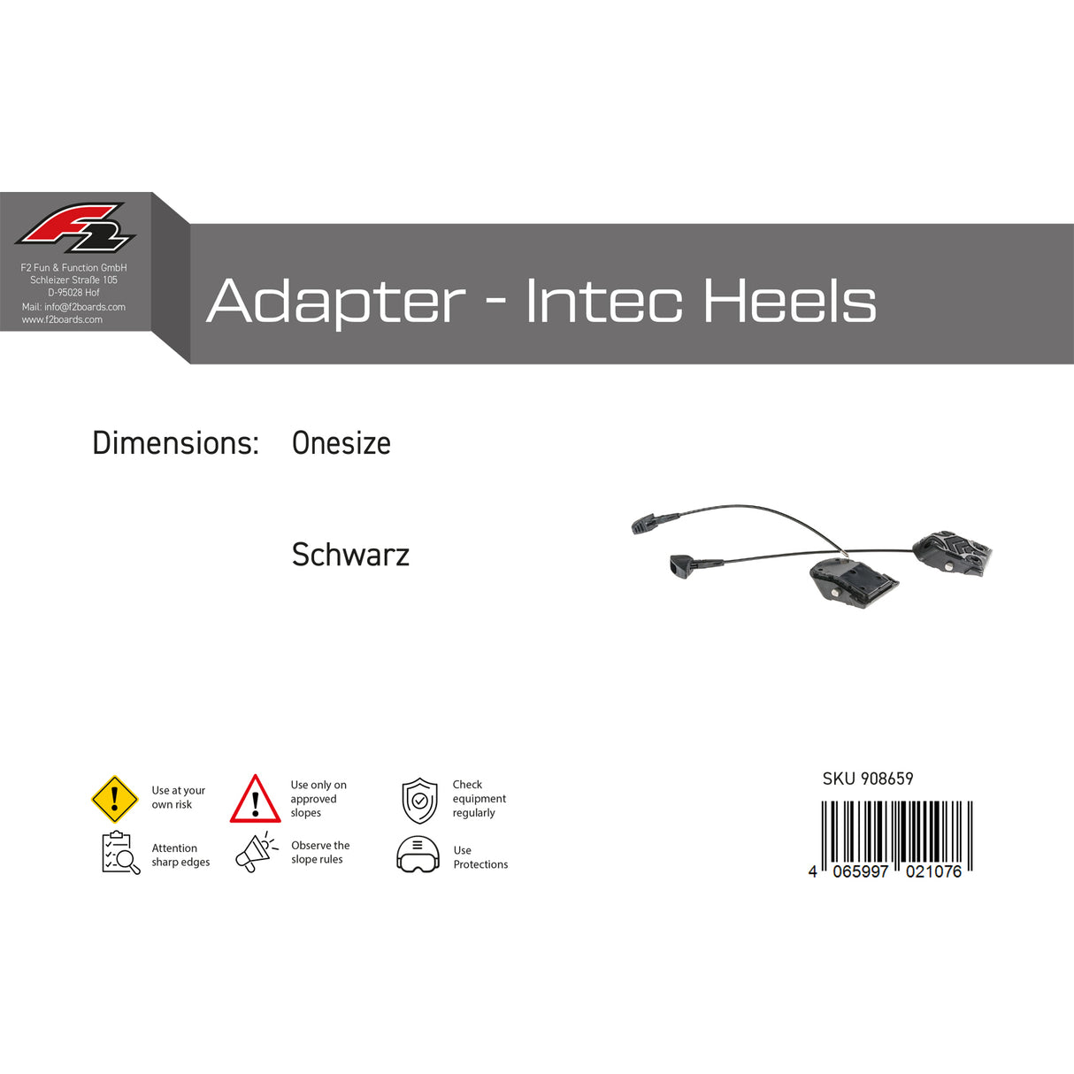 F2 INTEC Step in Adapter für Hardboots von Deeluxe UPZ VIRUS RAICHLE