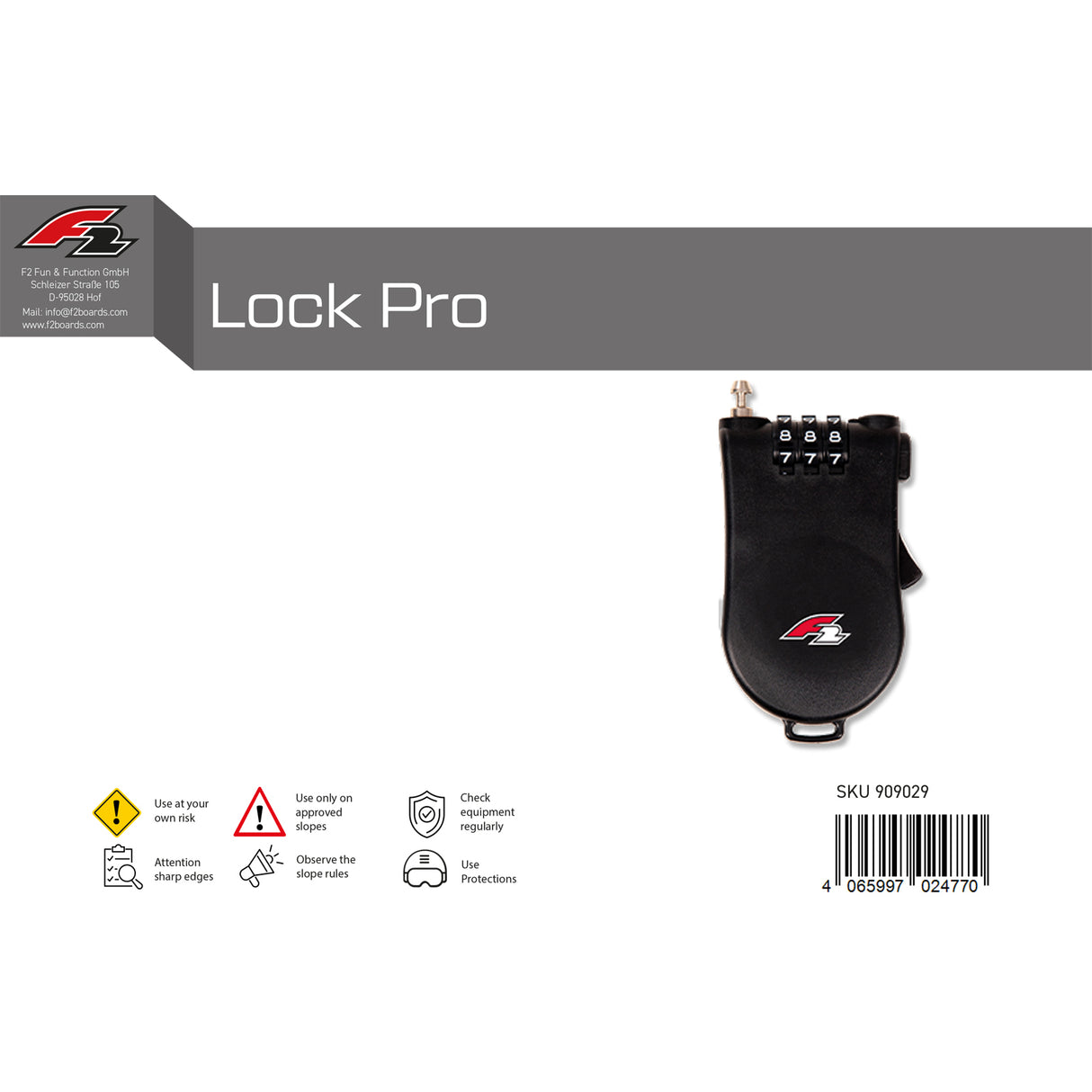 F2 Snowboard Tool Lock Pro