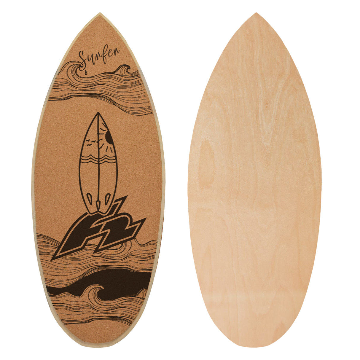 F2 Kork Balance Boards Balance Training Board Only - Modell wählbar