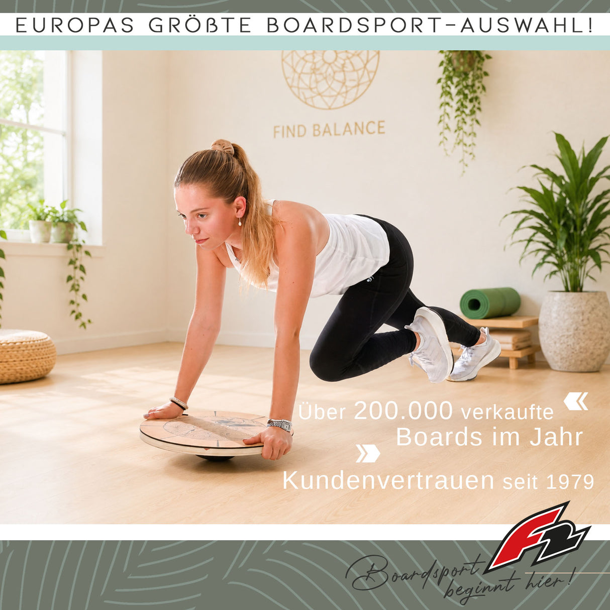 F2 Round Balance Plate Balancier Platte Balance Training