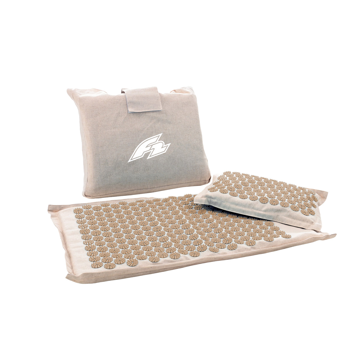 F2 Balance Board Reflexology Set Akkupressur Leinen 45,5x70,5cm Beige