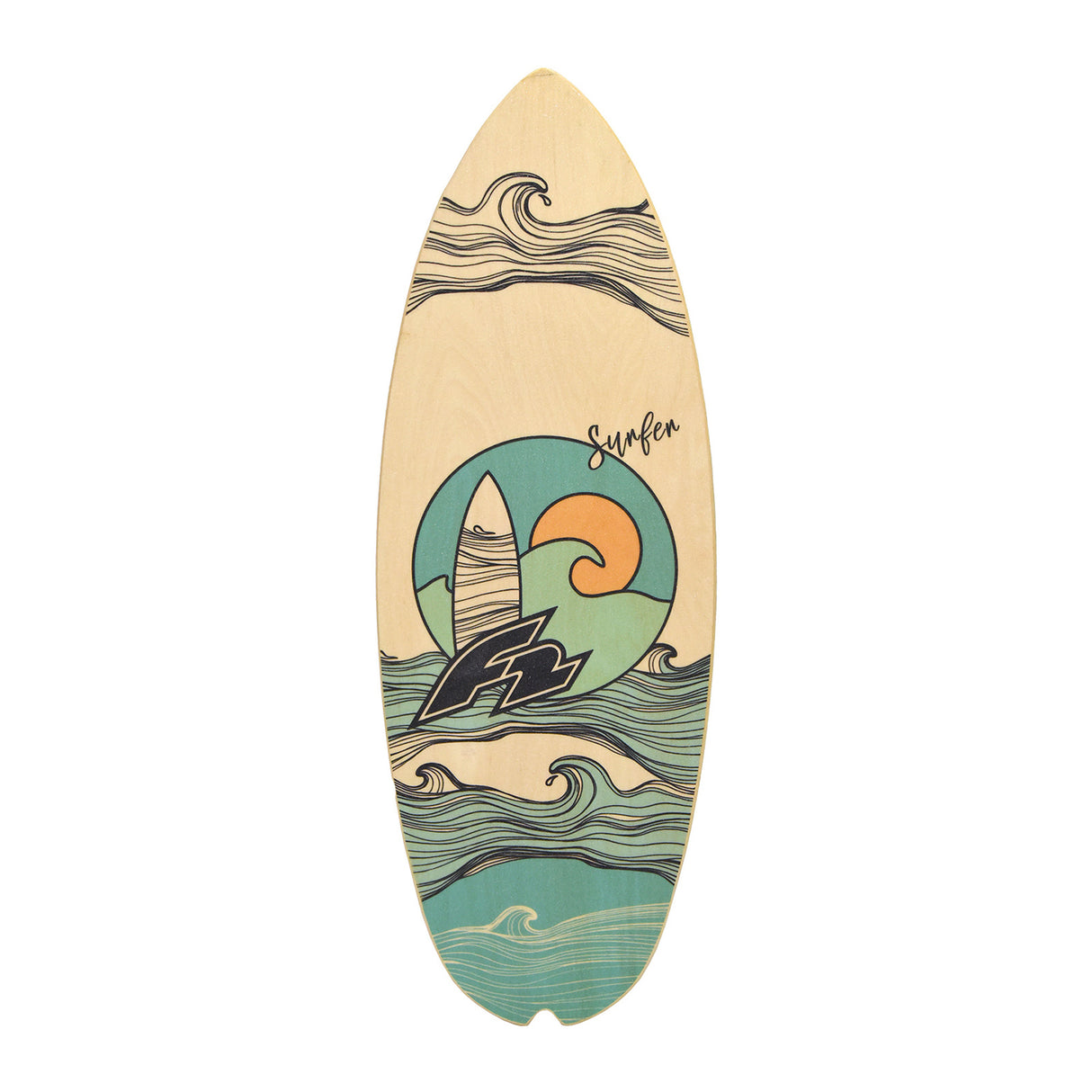 F2 Set Balance Board Halfshell 80x30cm mit Korkrolle