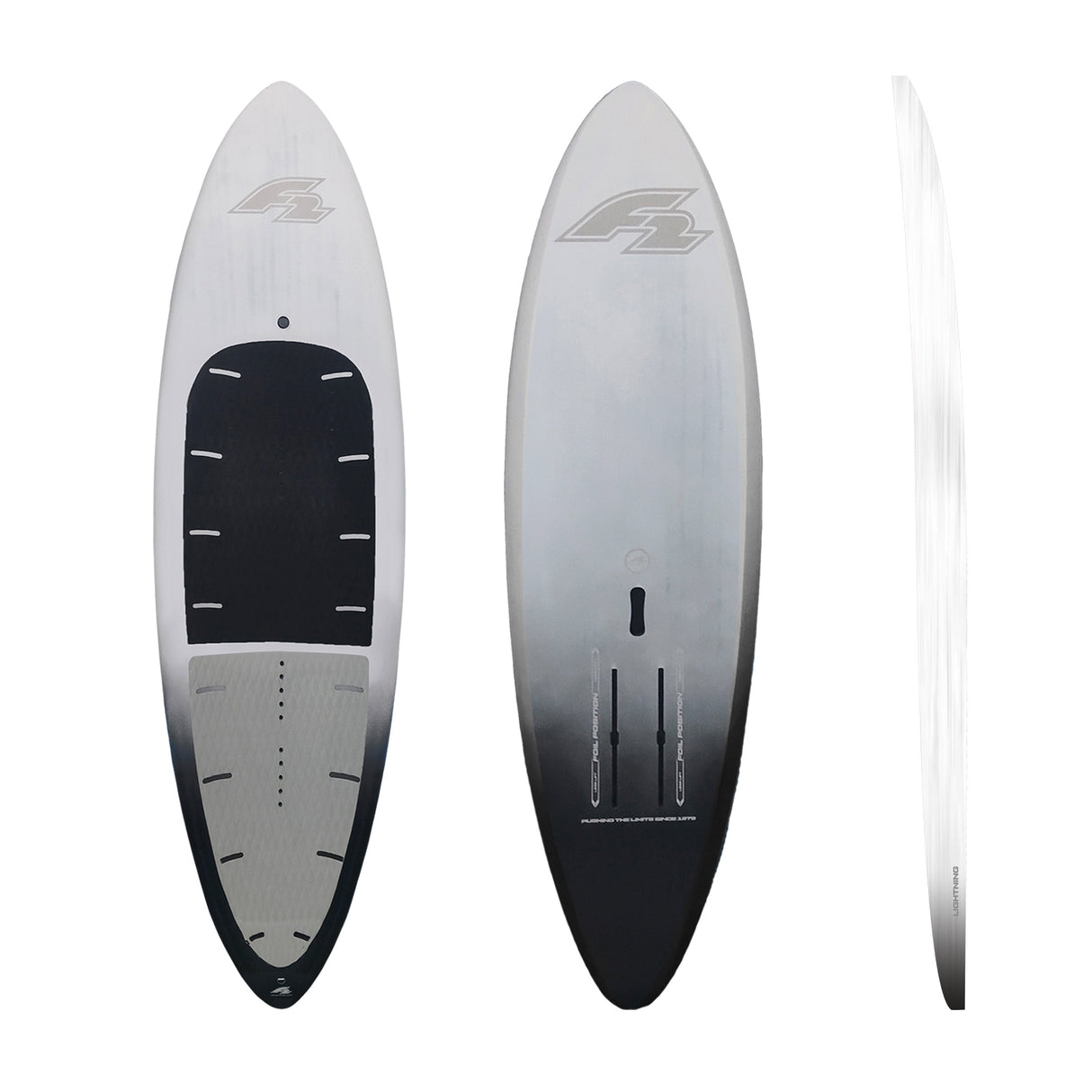 F2 Set Foilboard Lightning Weiss 90,2L + Alu Foil 1700 + Wing 4qm