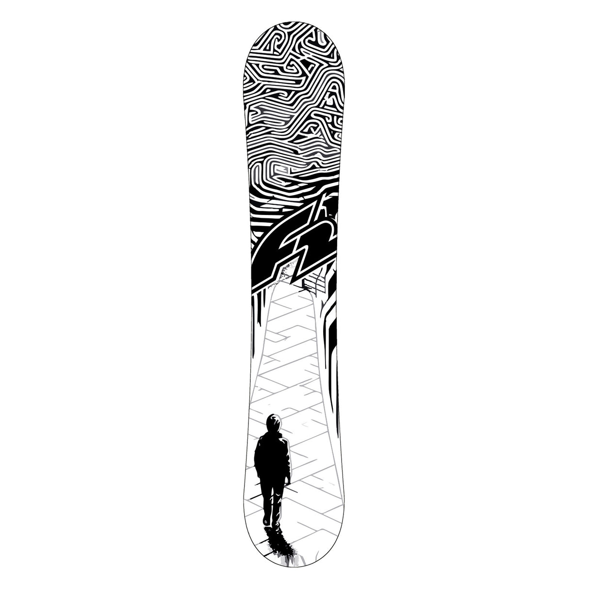 F2 Set Snowboard Junior Black Deck mit Pipe Bindung Komplettset Größen wählbar