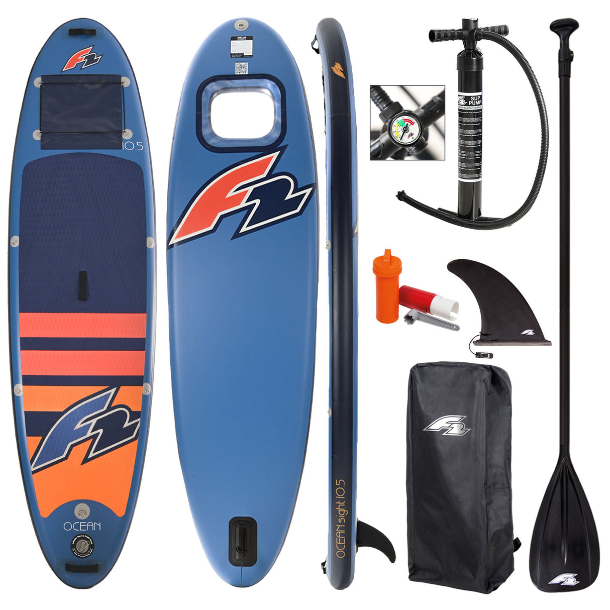 F2 Set Stand Up Paddle Board Ocean Sight - Größe/Farbe/Zubehör wählbar