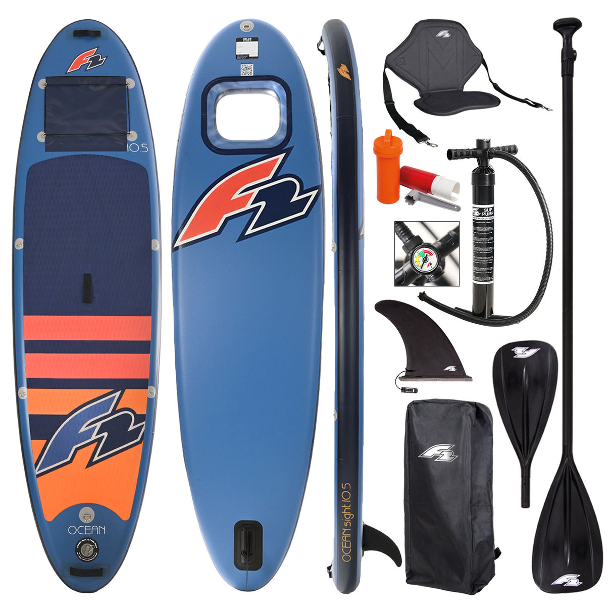 F2 Set Stand Up Paddle Board Ocean Sight - Größe/Farbe/Zubehör wählbar