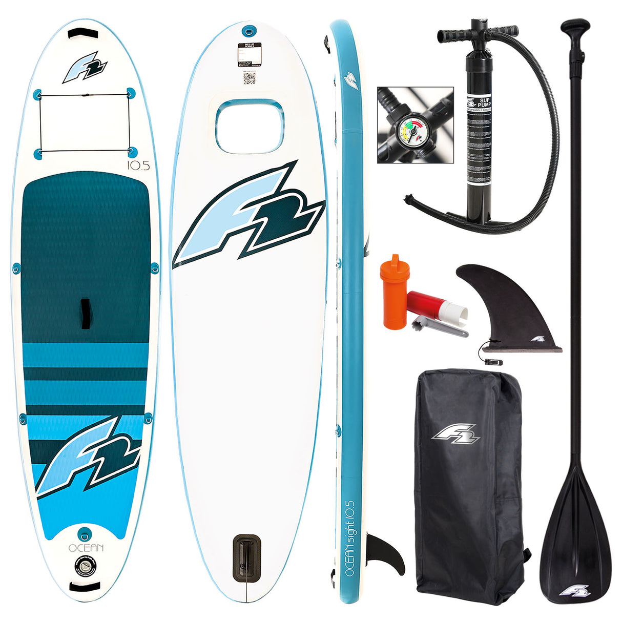 F2 Set Stand Up Paddle Board Ocean Sight - Größe/Farbe/Zubehör wählbar