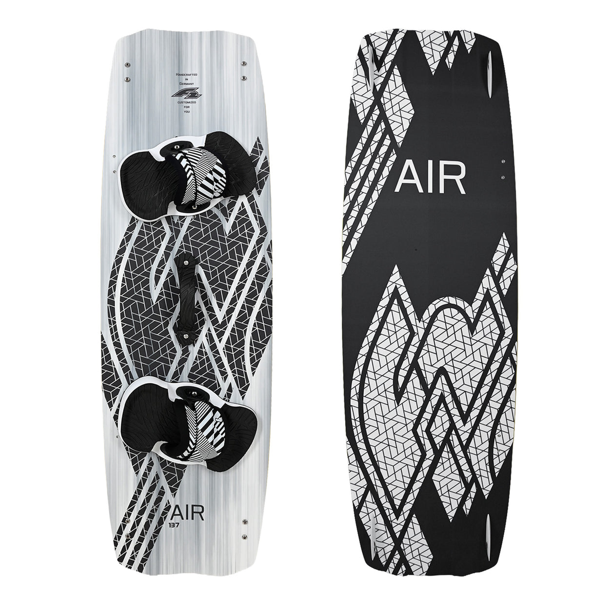 F2 Set Kiteboard Air White Icon 137cm + Bindung S/M + GFK/Slider Finnen