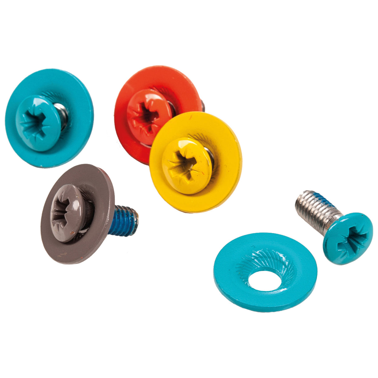 F2 Snowboard Zubehör Screw Set - 16-teilig Schrauben Set Bunt