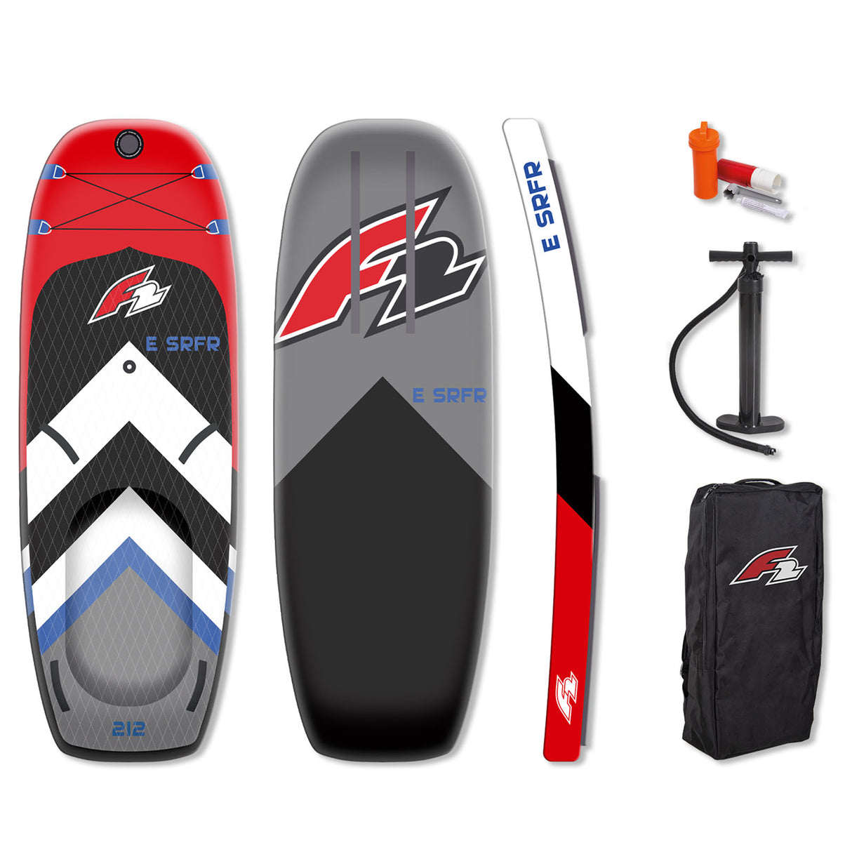 F2 Jet Board E SRFR - SET 162cm/172cm/212cm Größe wählbar Weiss