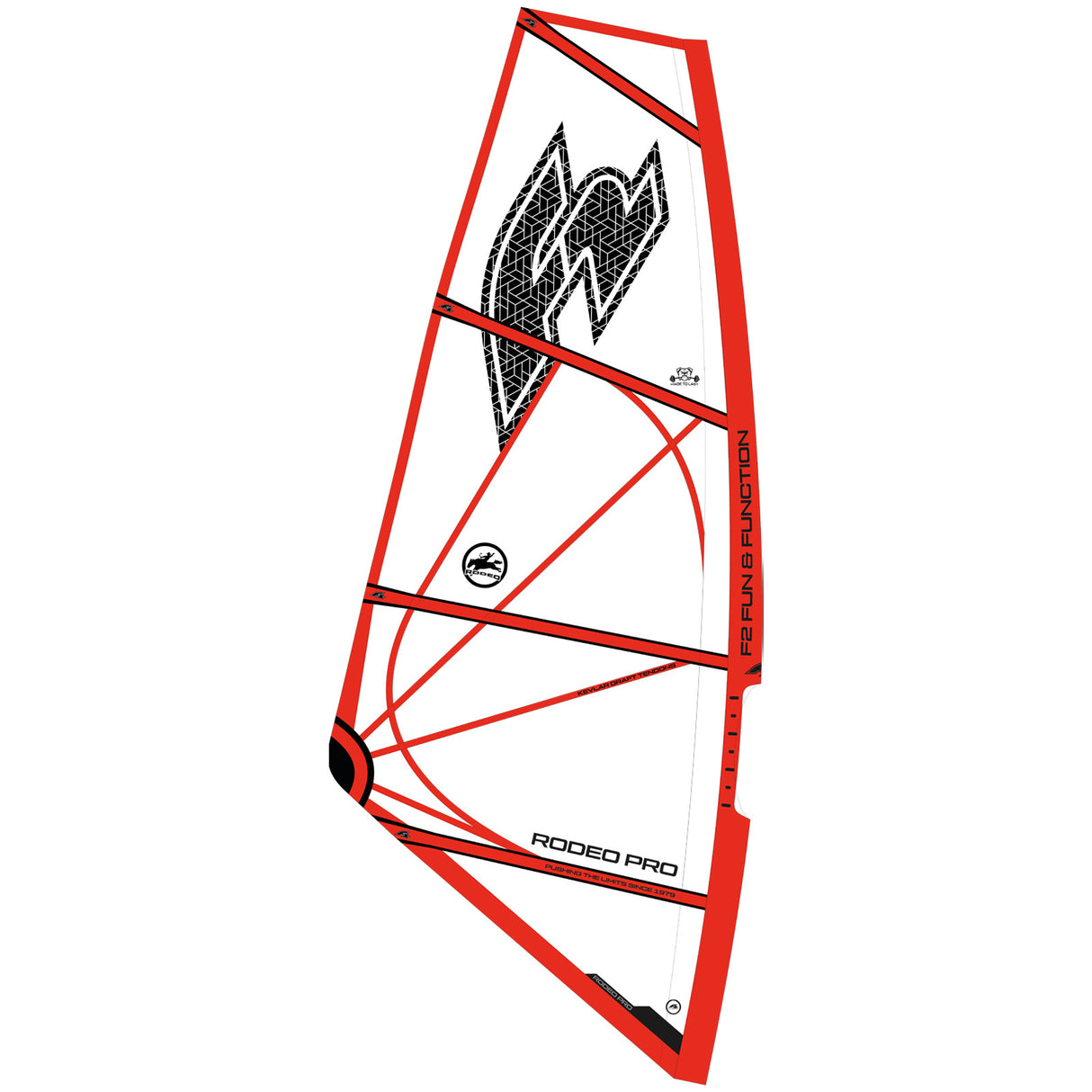 F2 Windsurf Segel Rodeo Pro 3,6-5,6qm Größe wählbar Rot