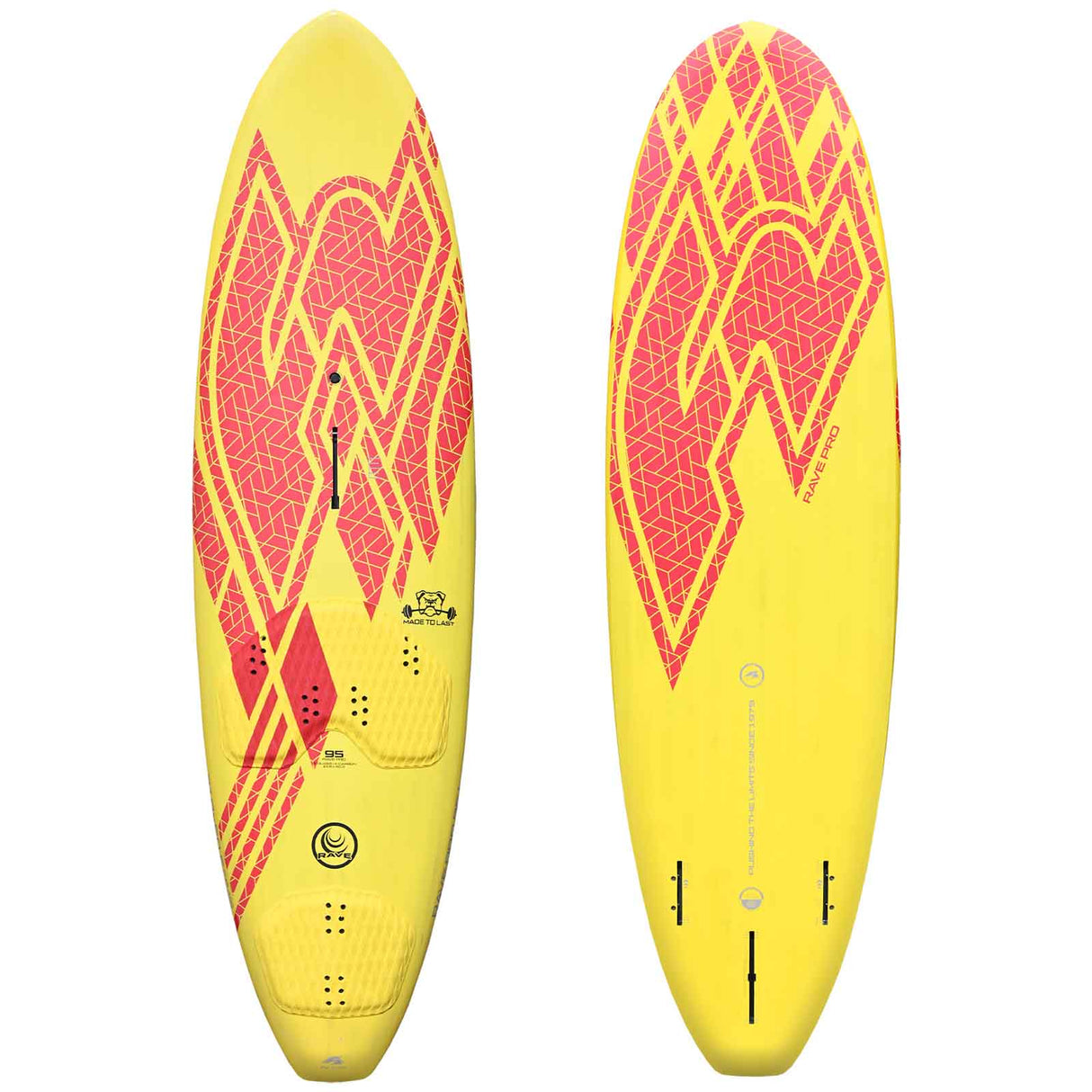 F2 Windsurfboard Rave HD 80-85L Größe wählbar Gelb/Rot