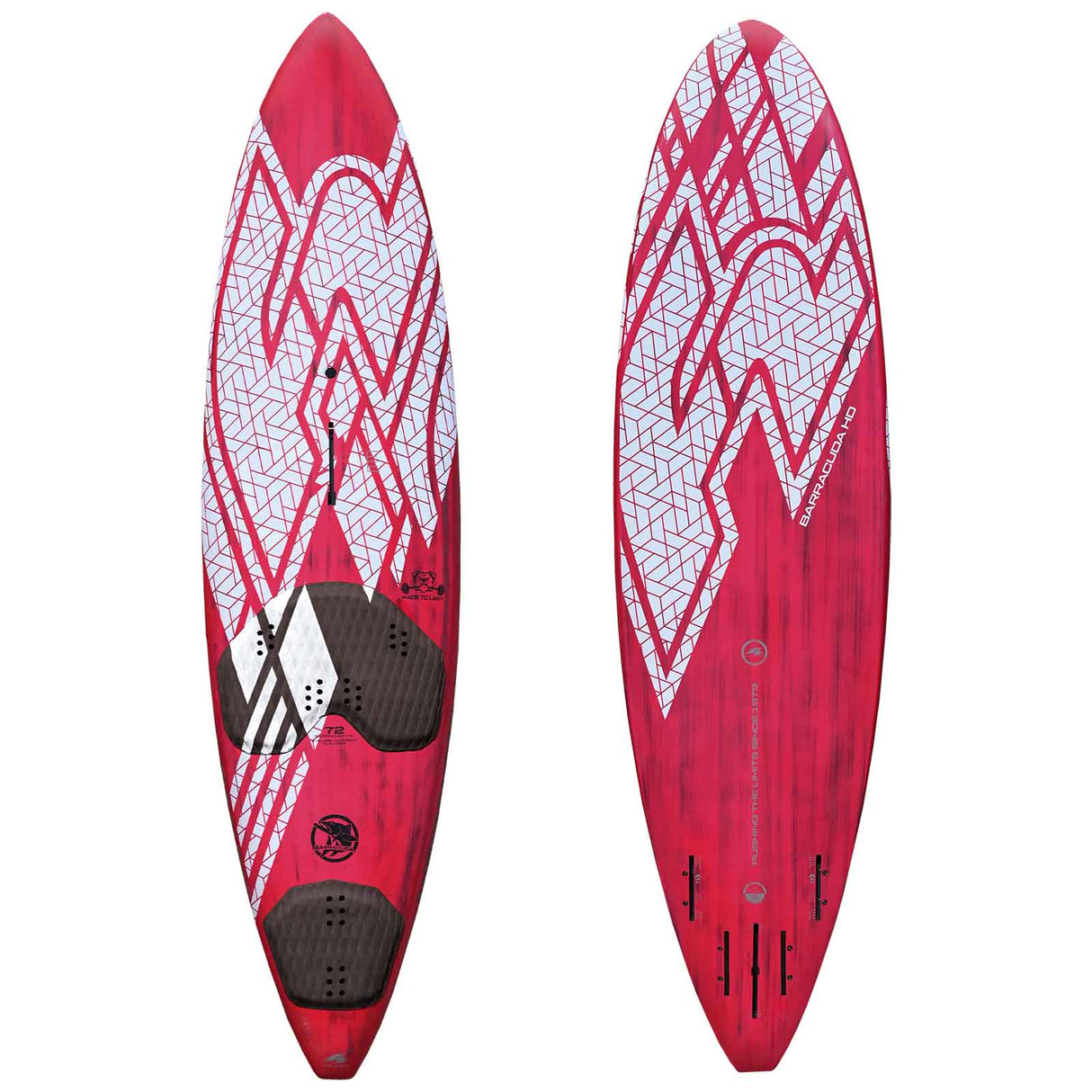 F2 Windsurfboard Barracuda HD 72-88L Größe wählbar Rot/Weiss