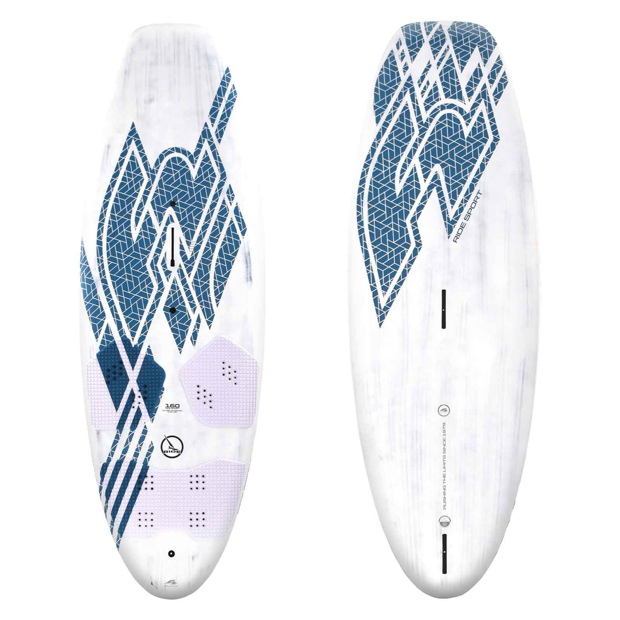F2 Windsurfboard Ride Sport 160-180L Größe wählbar Weiss/Blau