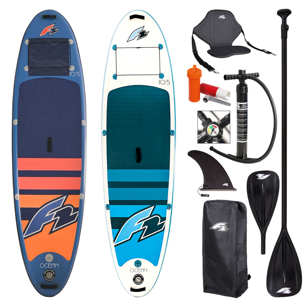 F2 Set Stand Up Paddle Board Ocean Sight - Größe/Farbe/Zubehör wählbar