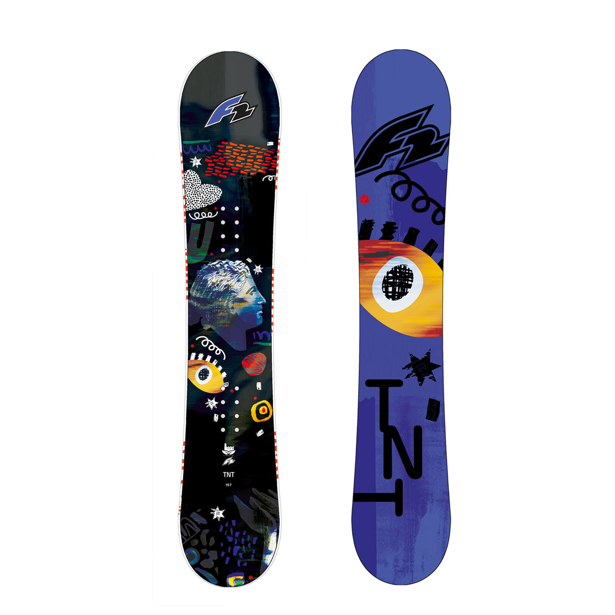 F2 Snowboard TNT Freeride/Freestyle Größe wählbar Schwarz 2025