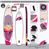 F2 SUP Stand Up Paddle Board Lotus Damen - Größe/Farbe/Zubehör wählbar