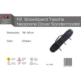 F2  Snowboard Tasche Neopren Cover S/M Sondermodell 150-165cm Schwarz