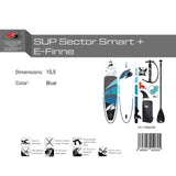 F2 Stand Up Paddle Board SECTOR SMART 10,5 Blau mit E-Pumpe + E-Finne