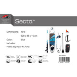 F2 SUP Stand Up Paddle Board Sector 10'5''/11'5"/12'2" wählbar Blau