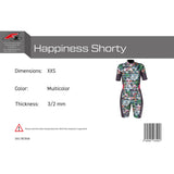 F2 Damen Neopren Anzug Happiness Shorty 3/2 mm Größe wählbar Multicolor