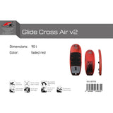 F2 Foil Board Glide Cross Air   90-160L Größe wählbar Rot