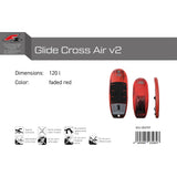 F2 Foil Board Glide Cross Air   90-160L Größe wählbar Rot