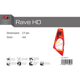 F2 Windsurf Segel Rave HD 2,2-6qm Größe wählbar Rot