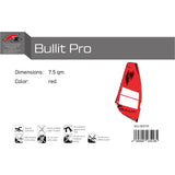 F2 Windsurf Segel Bullit Pro 6-8qm Größe wählbar Rot