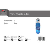 F2 Inflatable Surf Board Mini Malibu Air 6'0''/7'0"/8'0" wählbar Blau