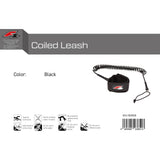 F2   Stand Up Paddling Leash Fuß Coiled Leash   Schwarz