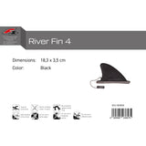 F2   Finne River Fin 4" Slot Box inkl Klip System 18,3 x 3,5 cm Schwarz