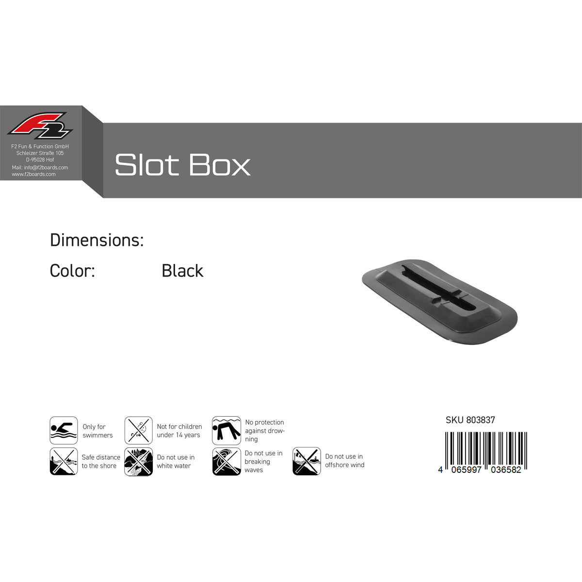 F2   Finne Slot Box   Schwarz