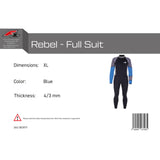 F2 Herren Neopren Anzug Rebel - Full Suit 4/3 mm Farbe/Größe wählbar