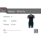 F2 Damen Neopren Anzug Gipsy - Shorty 3/2 mm Farbe/Größe wählbar