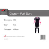 F2 Damen Neopren Anzug Gipsy - Full Suit 4/3 mm Farbe/Größe wählbar