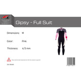F2 Damen Neopren Anzug Gipsy - Full Suit 4/3 mm Farbe/Größe wählbar