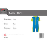 F2 Junior Neopren Anzug Neo - Kid  3mm  4-14yrs Größe wählbar Blau