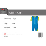F2 Junior Neopren Anzug Neo - Kid  3mm  4-14yrs Größe wählbar Blau