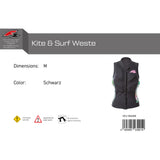 F2 Damen Prallschutz Weste Kite & Surf Weste S-XXL Größe wählbar Schwarz