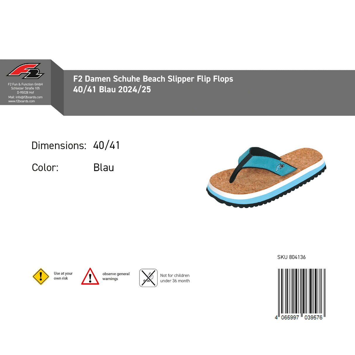 F2 Damen Schuhe Beach Slipper Flip Flops Farbe/Größe wählbar