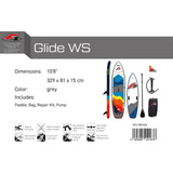 F2  SUP Stand Up Paddle Board Glide WS 10'2''/10'8"/11'7" wählbar Grau