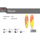 F2 Windsurfboard Rave Pro 90-110L Größe wählbar Gelb/Rot