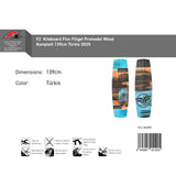 F2  Kiteboard Finn Flügel Promodel Wood Komplett Größe wählbar Türkis