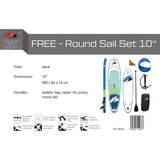 F2 Stand Up Paddle Board FREE - Round Sail - SET SUP Größe wählbar Aqua