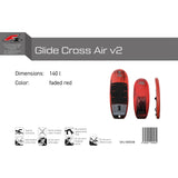F2 Foil Board Glide Cross Air   90-160L Größe wählbar Rot