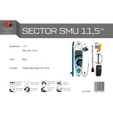F2  SUP Stand Up Paddle Board Sector SMU Blau - Größe wählbar